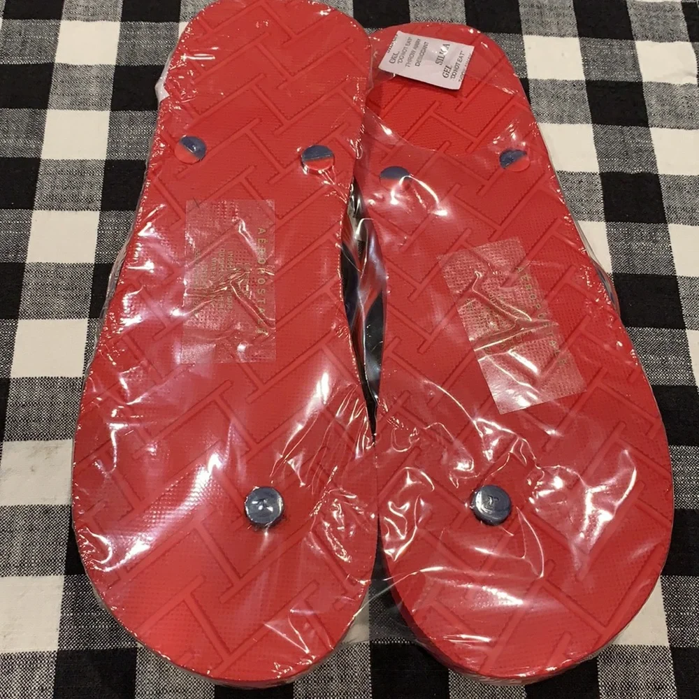 Aeropostale A87 Red Flip Flops